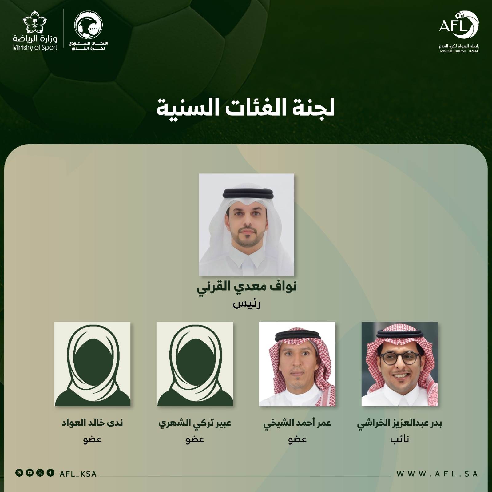 اعتماد لجنة الفئات السنية لدعم المواهب الكروية